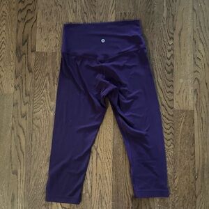 Lululemon Purple High-Rise Crop Leggings